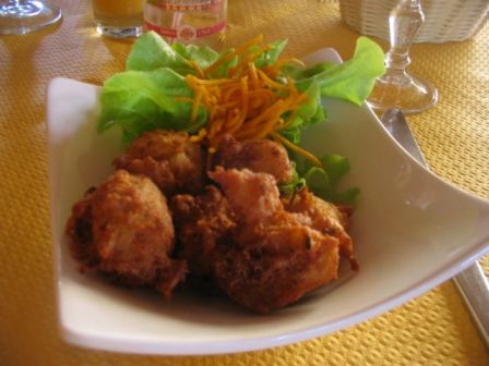 Accras au lait de cocMenu Cocoteraie, août 2010 Accras au lait de cocMenu Cocoteraie