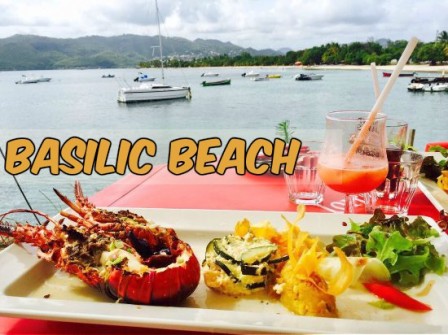 restaurant antillais basilic beach martinique 