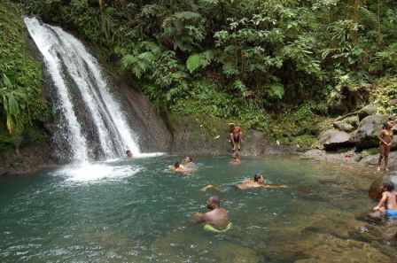 Cascade aux Ecrevisses en Guadeloupe