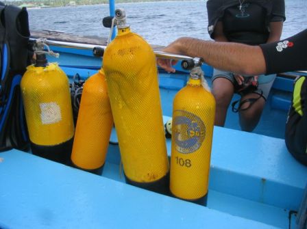 Bouteilles d'air de Marin Plongée