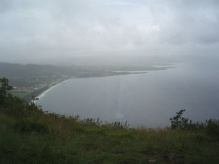 Vue du bourg du Diamant depuis le Morne Larcher