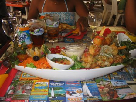 Salade au Beach Grill Carbet, août 2009 Salade à la paillote Beach Grill Carbet